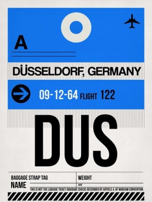 NAXART Studio - DUS Dusseldorf Luggage Tag I