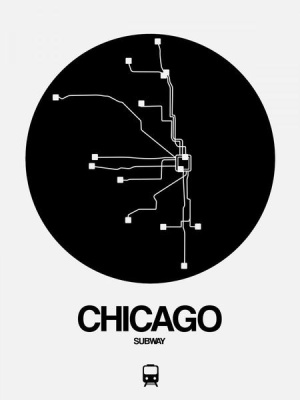 NAXART Studio - Chicago Black Subway Map