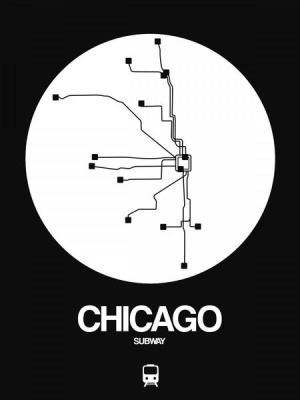 NAXART Studio - Chicago White Subway Map