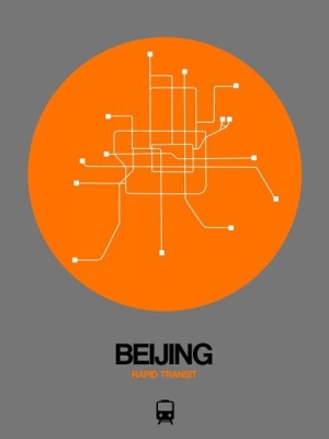NAXART Studio - Beijing Orange Subway Map