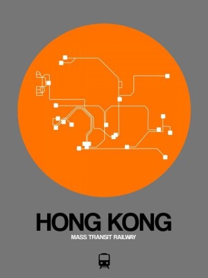 NAXART Studio - Hong Kong Orange Subway Map