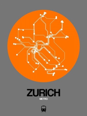 NAXART Studio - Zurich Orange Subway Map