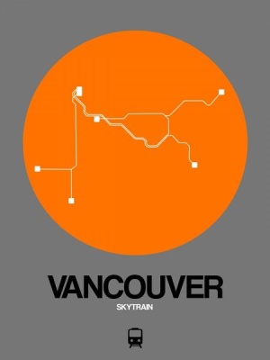 NAXART Studio - Vancouver Orange Subway Map