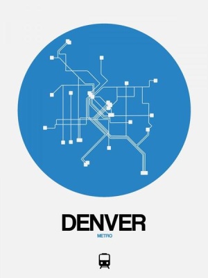 NAXART Studio - Denver Blue Subway Map