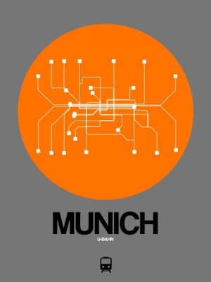 NAXART Studio - Munich Orange Subway Map