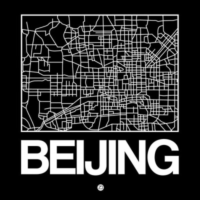 NAXART Studio - Black Map of Beijing