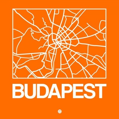 NAXART Studio - Orange Map of Budapest