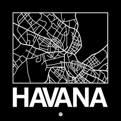 NAXART Studio - Black Map of Havana