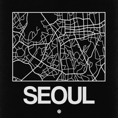 NAXART Studio - Black Map of Seoul