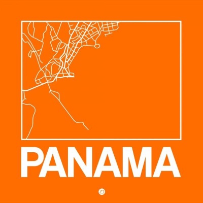 NAXART Studio - Orange Map of Panama