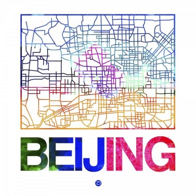 NAXART Studio - Beijing Watercolor Street Map