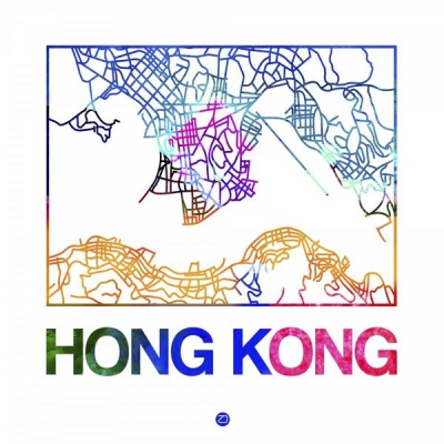 NAXART Studio - Hong Kong Watercolor Street Map