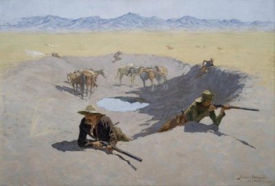 Frederic Remington - Fight for the Waterhole