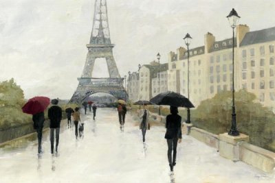 Avery Tillmon - Eiffel in the Rain Marsala Umbrella