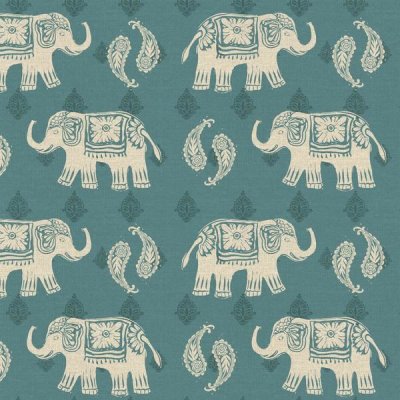 Daphne Brissonnet - Woodcut Elephant Pattern B