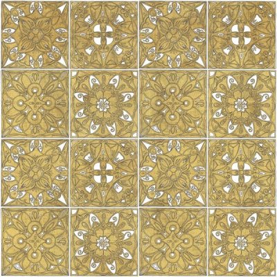 Daphne Brissonnet - Color my World Mexican Tiles Pattern Gold