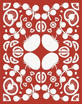 Elyse DeNeige - Retro Tomato Otomi Silhouette