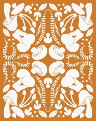 Elyse DeNeige - Retro Mushroom Otomi Silhouette