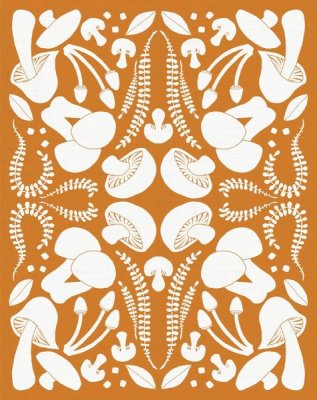 Elyse DeNeige - Retro Mushroom Otomi Silhouette