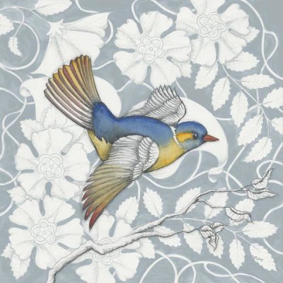 Elyse DeNeige - Arts and Crafts Birds III Tone on Tone