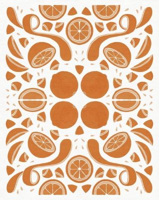 Elyse DeNeige - Retro Orange Otomi Monotone