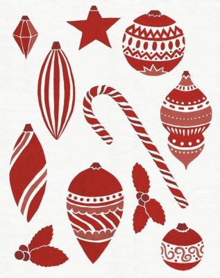 Elyse DeNeige - Christmas Otomi Tile III
