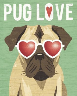 Michael Mullan - Beach Bums Pug I Love