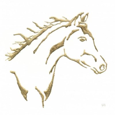 Chris Paschke - Gilded Filly on White