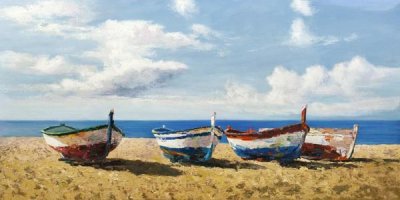 Pierre Benson - Boats on the Beach