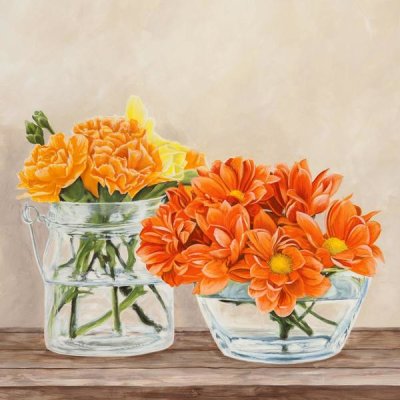 Remy Dellal - Fleurs et Vases Jaune II
