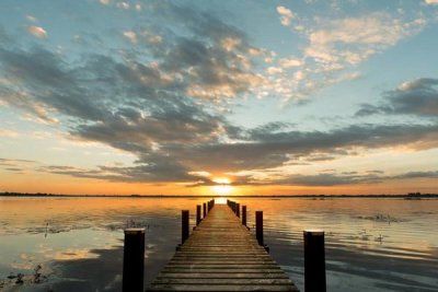 Pangea Images - Morning Lights on a Jetty