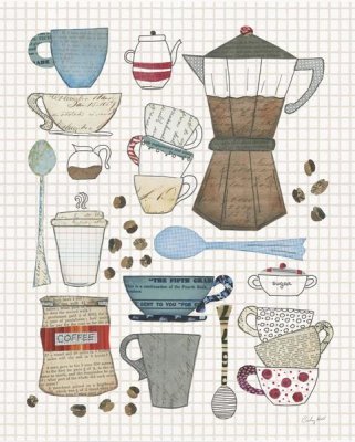 Courtney Prahl - Coffee Chart I v2 Gingham