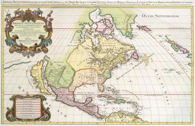 Hubert Jaillot - America with California Shown as an Island, 1694