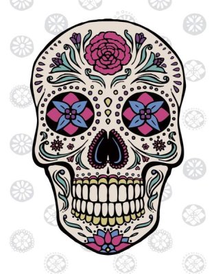Janelle Penner - Sugar Skull I on Gray