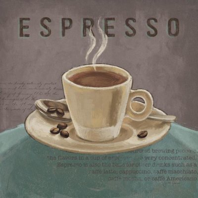 Janelle Penner - Coffee and Co III Teal and Gray