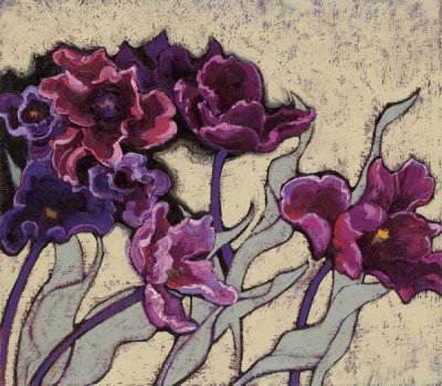 Shirley Novak - Ruffled Tulips Beige