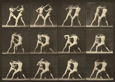 Eadweard J. Muybridge - Motion Study: Men Fighting