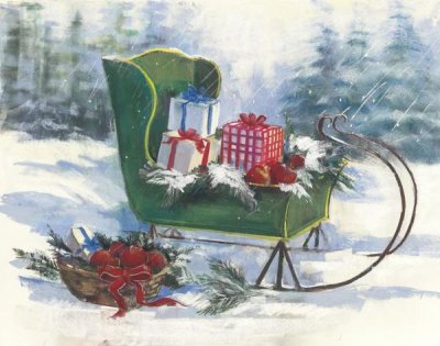 Carol Rowen - Green Sleigh