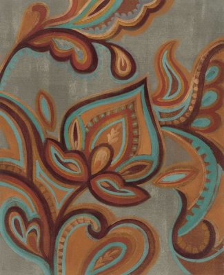 Silvia Vassileva - Bohemian Paisley II Turquoise Neutral