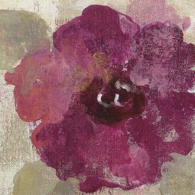 Silvia Vassileva - Elegant Fresco Floral Gold Flower III