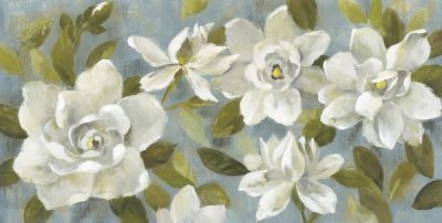 Silvia Vassileva - Gardenias on Slate Blue Crop