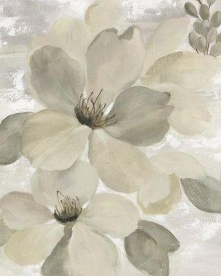 Silvia Vassileva - White on White Floral II Crop Neutral