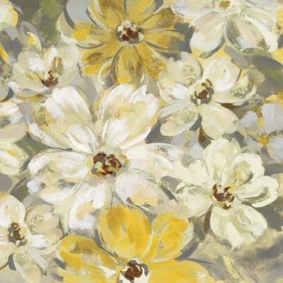 Silvia Vassileva - Scattered Spring Petals Yellow Gray Crop