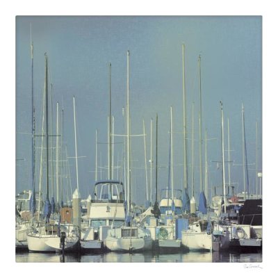 Sue Schlabach - Harbor Boats Blue Sky