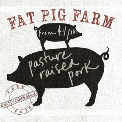 Sue Schlabach - Farm Linen Pig Black