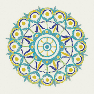 Kathrine Lovell - Lakai Circle V Blue and Yellow