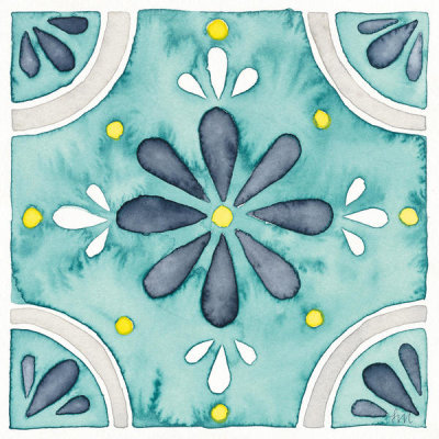 Laura Marshall - Garden Getaway Tile I Teal