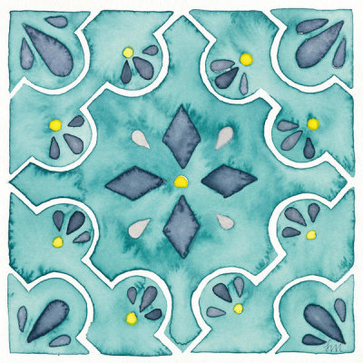 Laura Marshall - Garden Getaway Tile II Teal