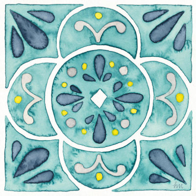 Laura Marshall - Garden Getaway Tile VII Teal