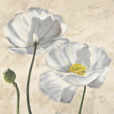 Luca Villa - Poppies in White I